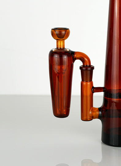 Amber glass ashcatcher fit into matching Mimi bong