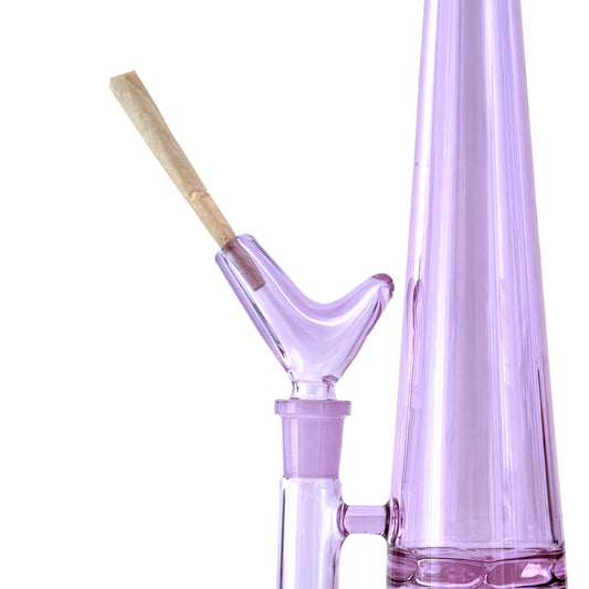 Purple JointBowl in bong with unlit joint