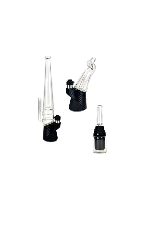 Three Puffco glass attachements in a circle