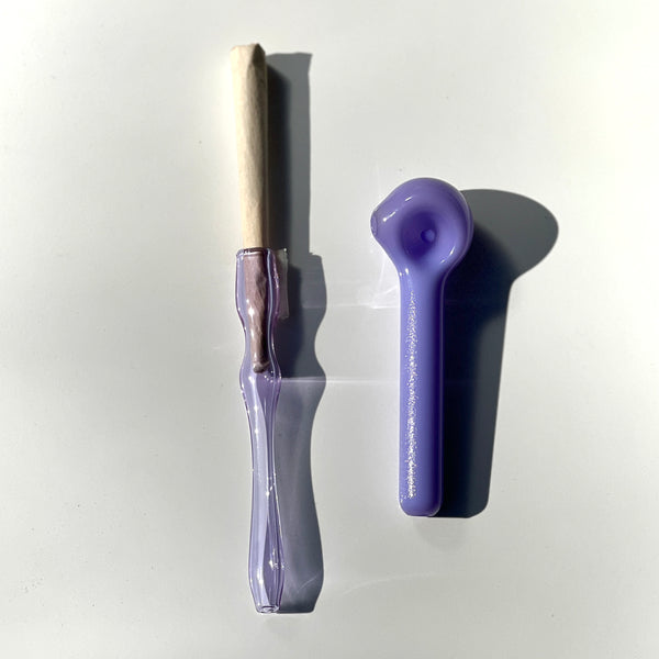 Purple Glass Holder + Pastel BB
