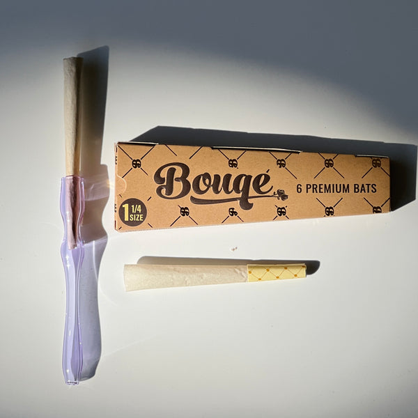 Ready to Roll: Purple Glass Holder + Bouqe Prerolled Cones