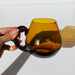 Set of 5 Asymmetrical Amber Mugs
